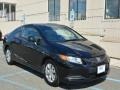 2012 Crystal Black Pearl Honda Civic LX Coupe  photo #1