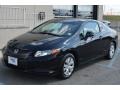 2012 Crystal Black Pearl Honda Civic LX Coupe  photo #7