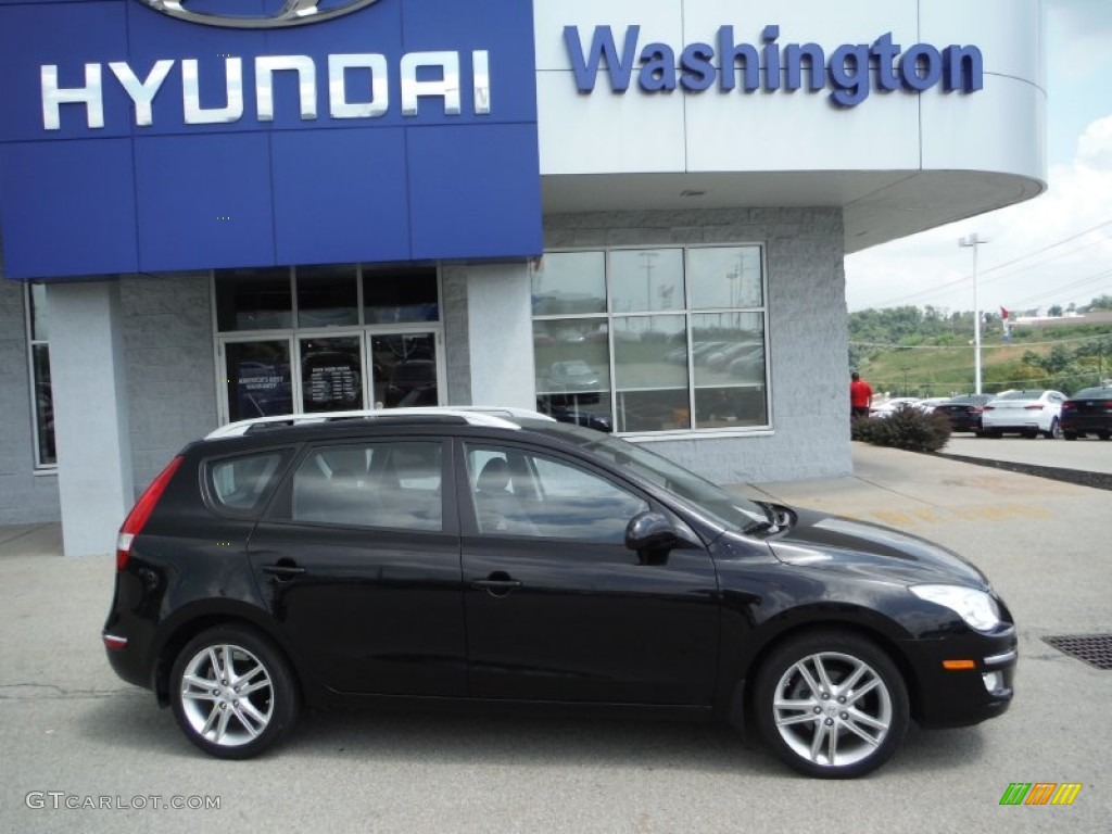 2012 Elantra SE Touring - Black Noir Pearl / Black photo #2