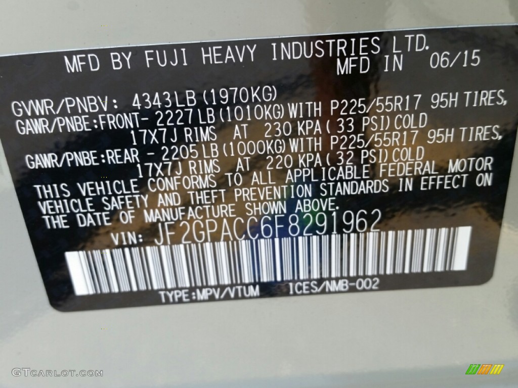 2015 XV Crosstrek 2.0i Premium - Desert Khaki / Black photo #9