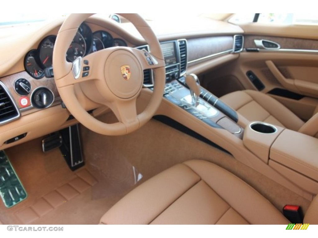 Cognac Natural Leather Interior 2016 Porsche Panamera Standard Panamera Model Photo #106321466