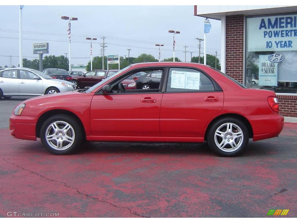 2005 Impreza 2.5 RS Sedan - San Remo Red / Black photo #2