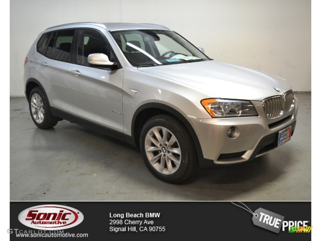 2013 X3 xDrive 28i - Titanium Silver Metallic / Black photo #1