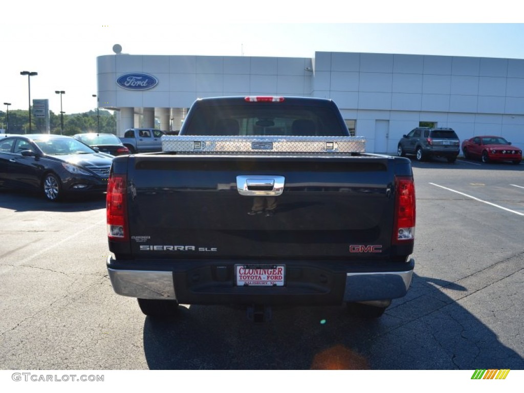 2007 Sierra 1500 SLT Crew Cab 4x4 - Deep Blue Metallic / Ebony Black/Light Cashmere photo #4