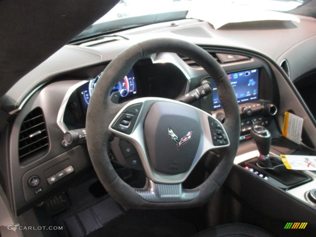 2016 Chevrolet Corvette Z06 Coupe Jet Black Steering Wheel Photo #106327244
