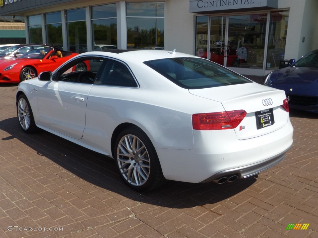 2015 S5 3.0T Prestige quattro Coupe - Ibis White / Black/Magma Red photo #6