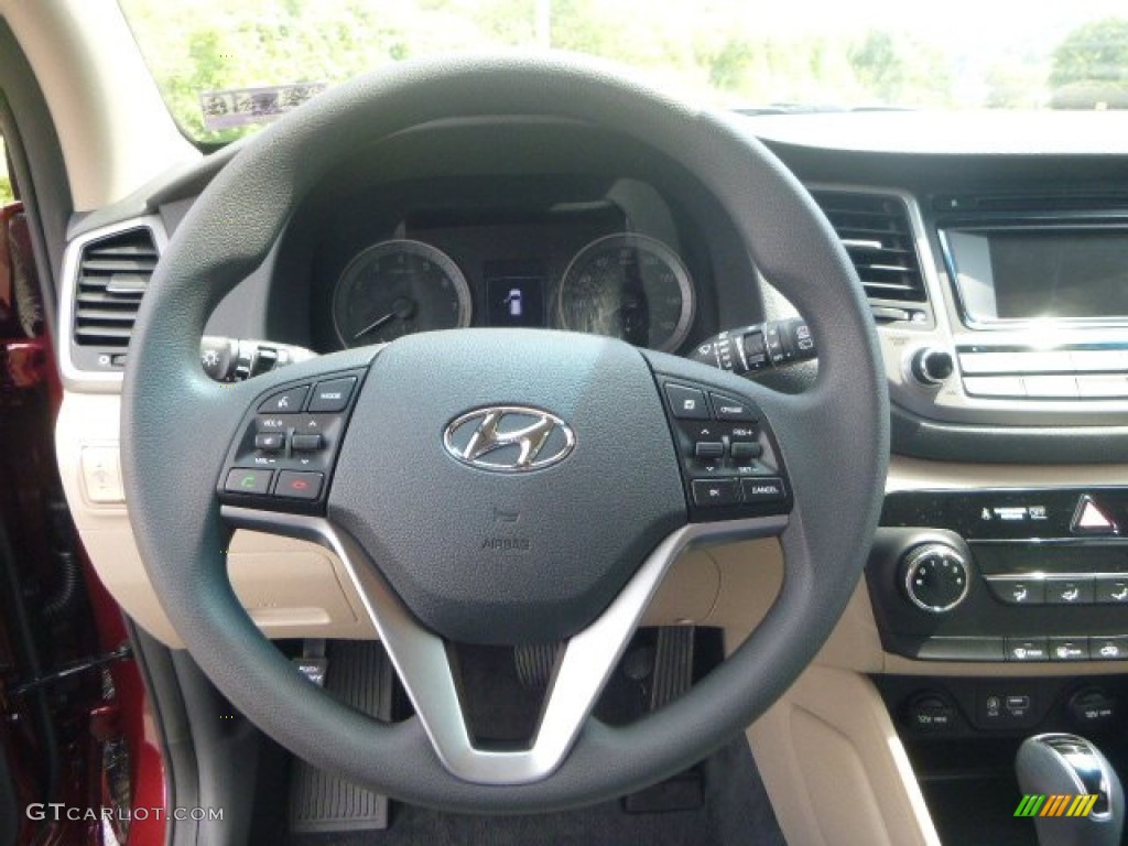 2016 Hyundai Tucson SE AWD Beige Steering Wheel Photo #106329879