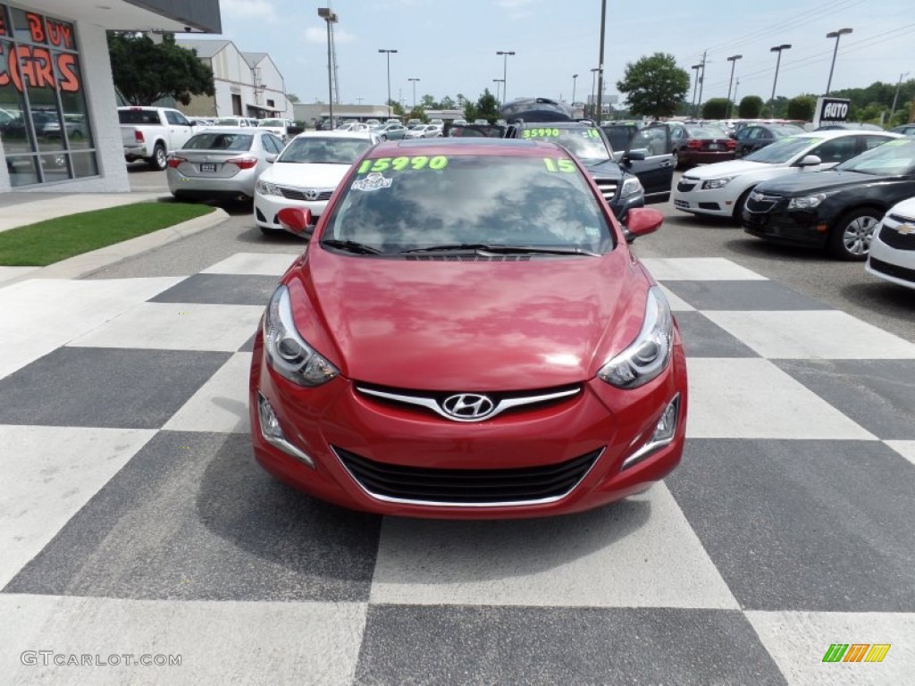 2015 Elantra SE Sedan - Geranium Red / Black photo #2