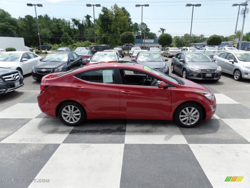2015 Elantra SE Sedan - Geranium Red / Black photo #3
