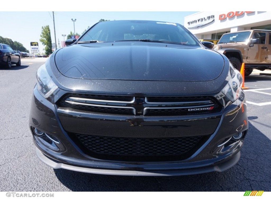 2015 Dart GT - Pitch Black / Black/Ruby Red Accent Stitching photo #2