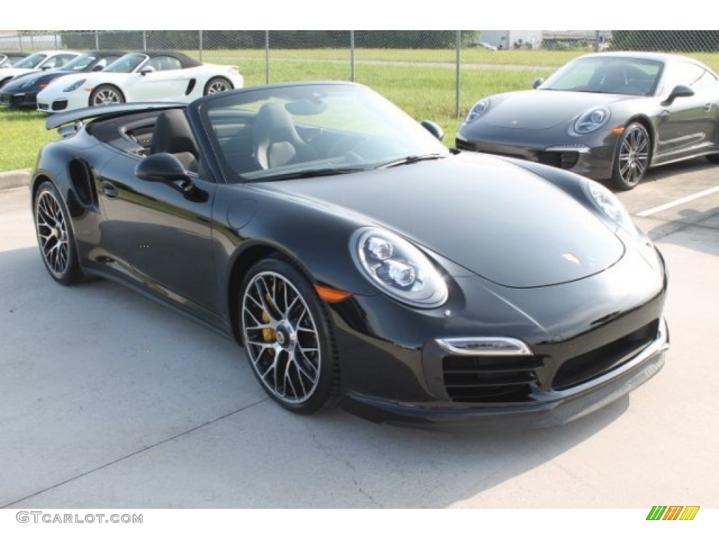 Black 2015 Porsche 911 Turbo S Cabriolet Exterior Photo #106337573