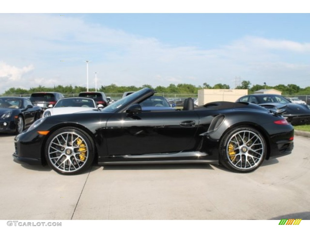 Black 2015 Porsche 911 Turbo S Cabriolet Exterior Photo #106337636