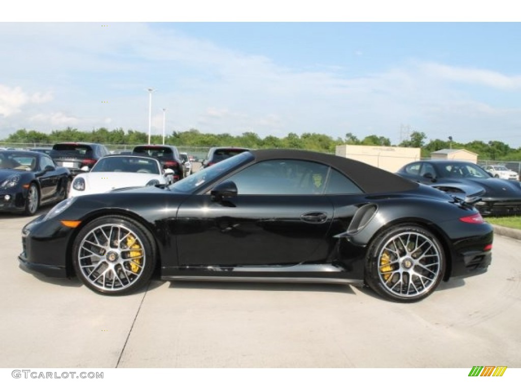 Black 2015 Porsche 911 Turbo S Cabriolet Exterior Photo #106337726