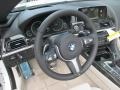 2016 BMW 6 Series BMW Individual Champagne Interior Steering Wheel Photo