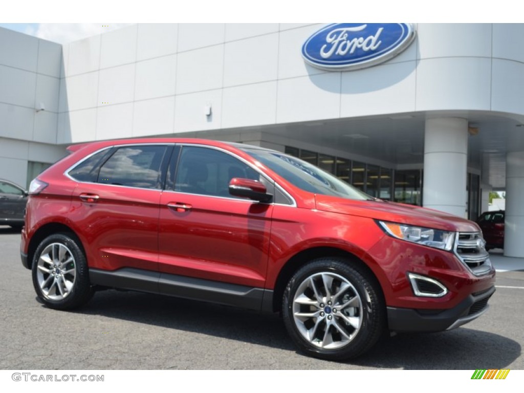 Ruby Red Metallic 2015 Ford Edge Titanium Exterior Photo #106338630