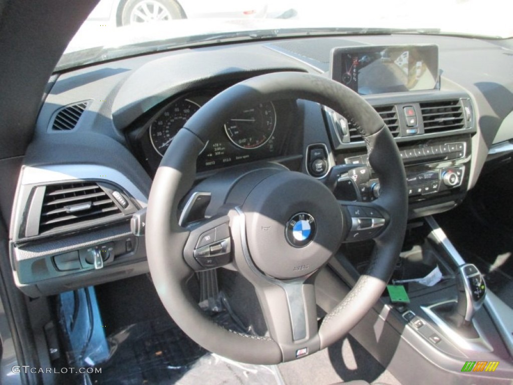 2016 BMW M235i xDrive Coupe Black Steering Wheel Photo #106338746