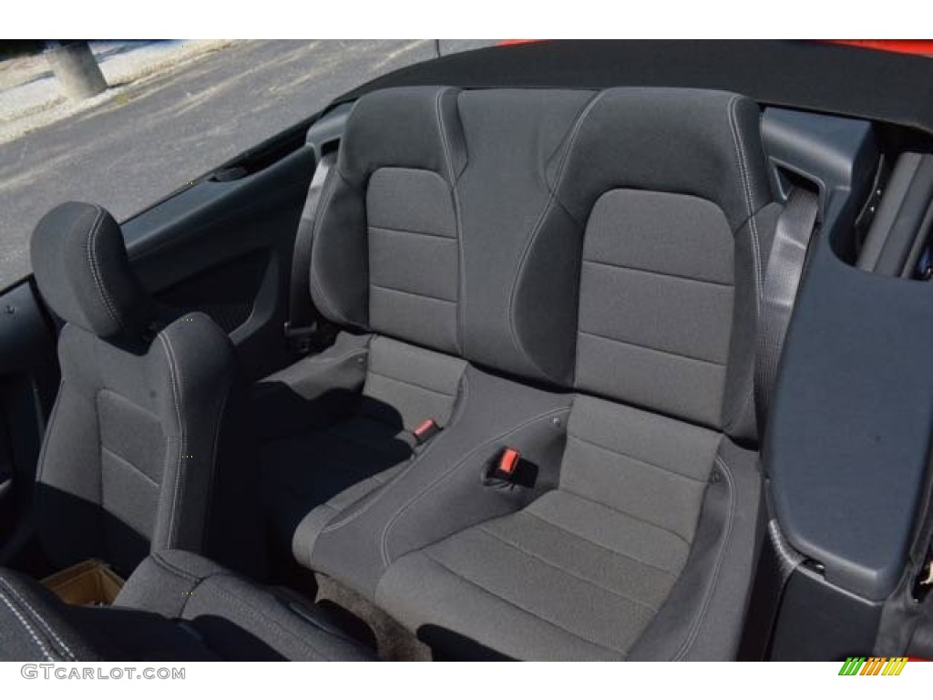 Ebony Interior 2015 Ford Mustang V6 Convertible Photo #106339007