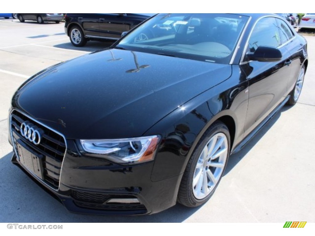 Brilliant Black 2016 Audi A5 Premium Plus quattro Coupe Exterior Photo #106341701