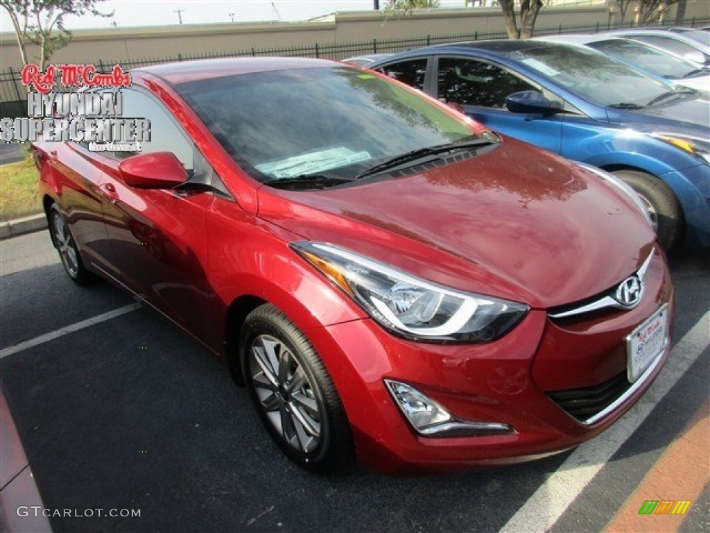 Red Hyundai Elantra