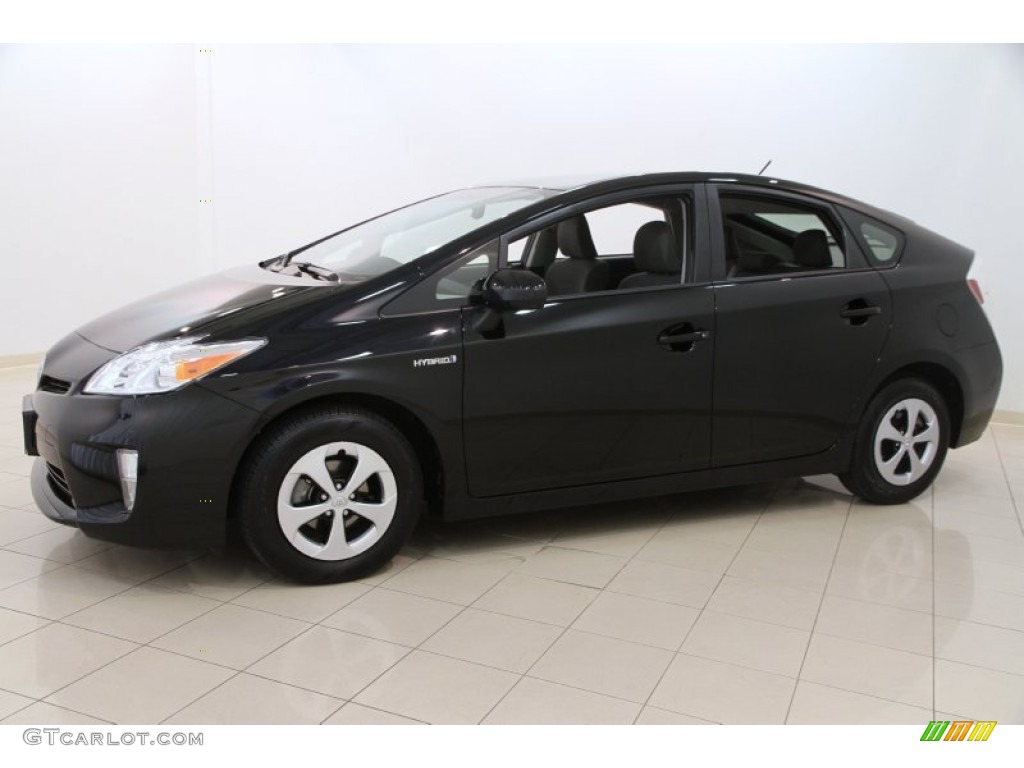 2014 Prius Two Hybrid - Black / Dark Gray photo #3