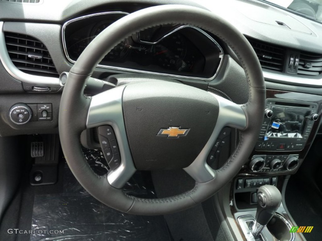 2016 Chevrolet Traverse LTZ AWD Ebony Steering Wheel Photo #106349303