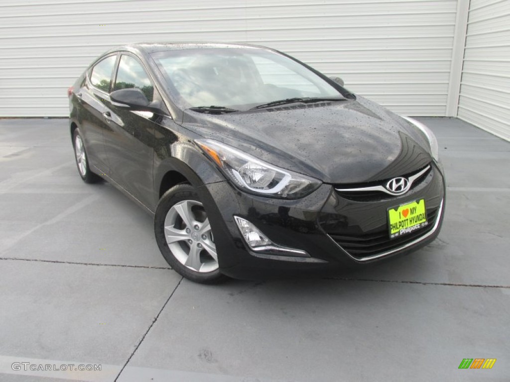 2016 Elantra Value Edition - Phantom Black / Black photo #2