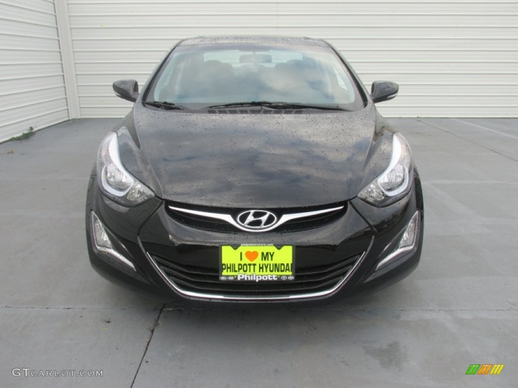 2016 Elantra Value Edition - Phantom Black / Black photo #8