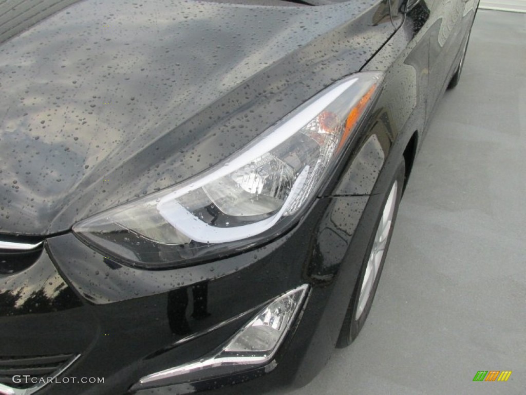 2016 Elantra Value Edition - Phantom Black / Black photo #9