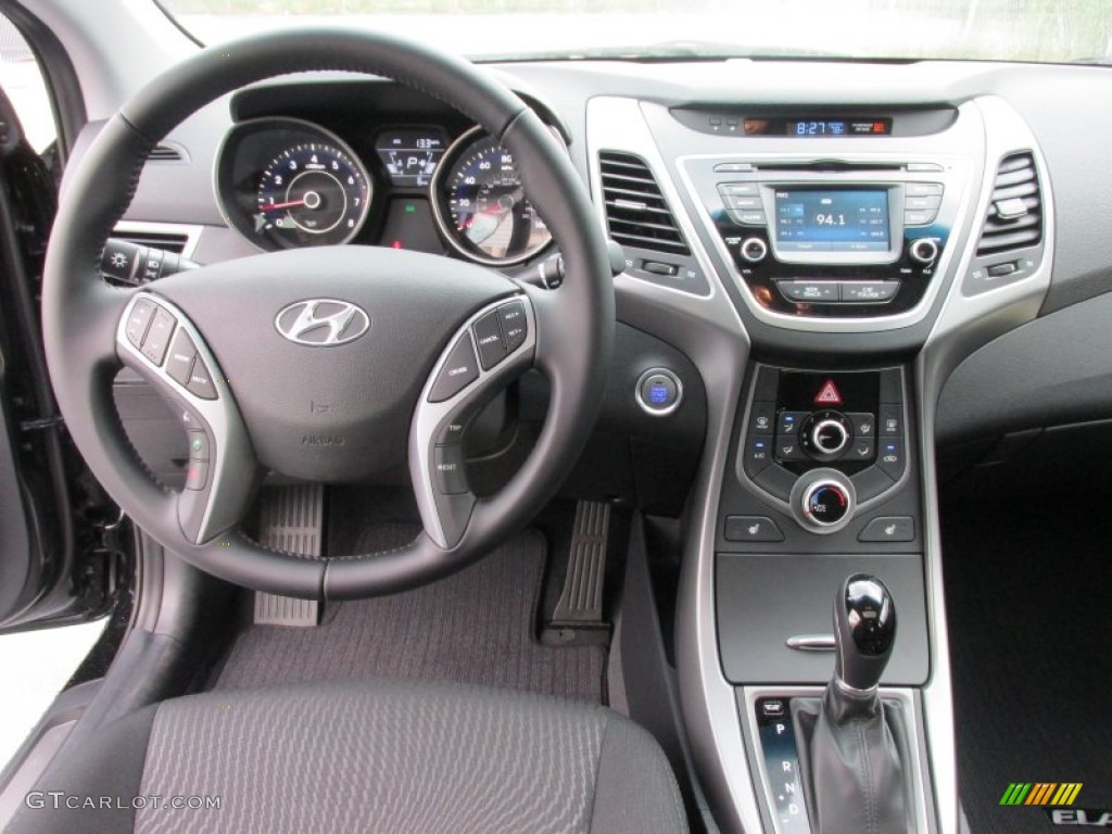2016 Elantra Value Edition - Phantom Black / Black photo #24
