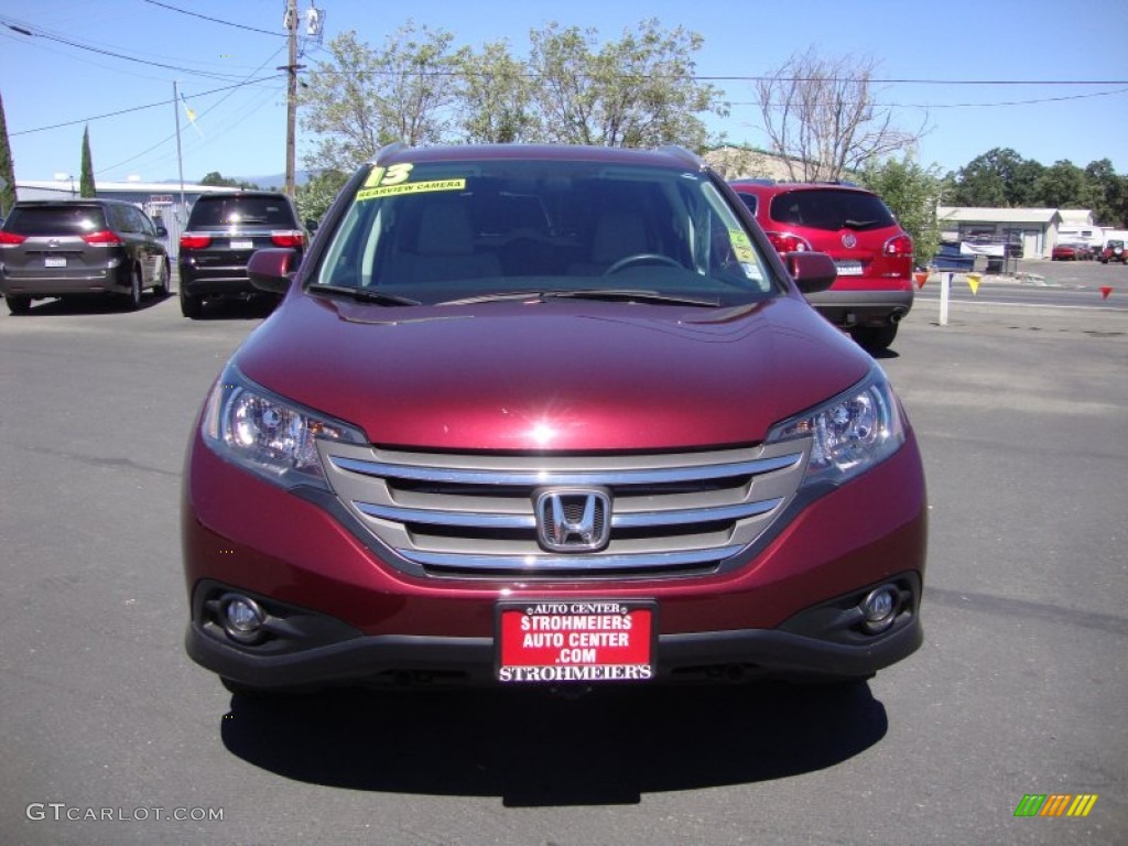 2013 CR-V EX-L - Basque Red Pearl II / Gray photo #2