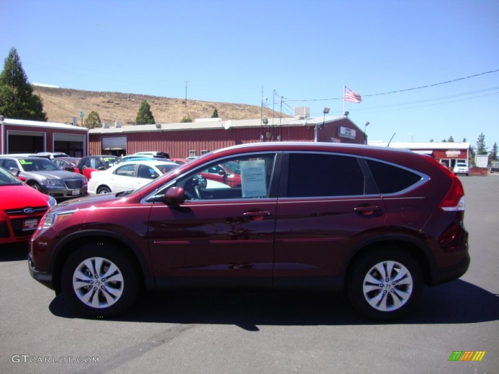 2013 CR-V EX-L - Basque Red Pearl II / Gray photo #4
