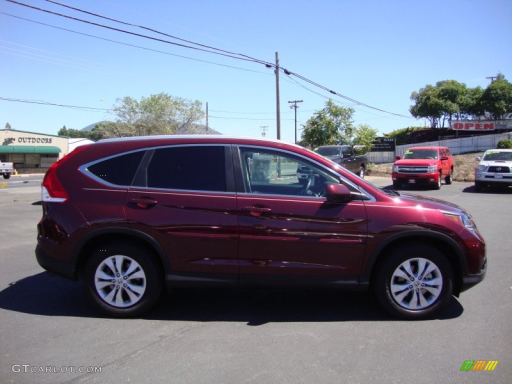 2013 CR-V EX-L - Basque Red Pearl II / Gray photo #8