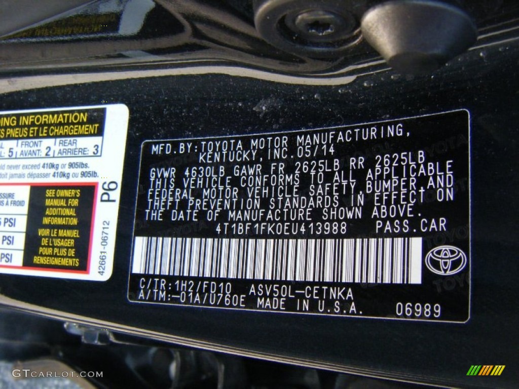 2014 Camry LE - Attitude Black Metallic / Ivory photo #17