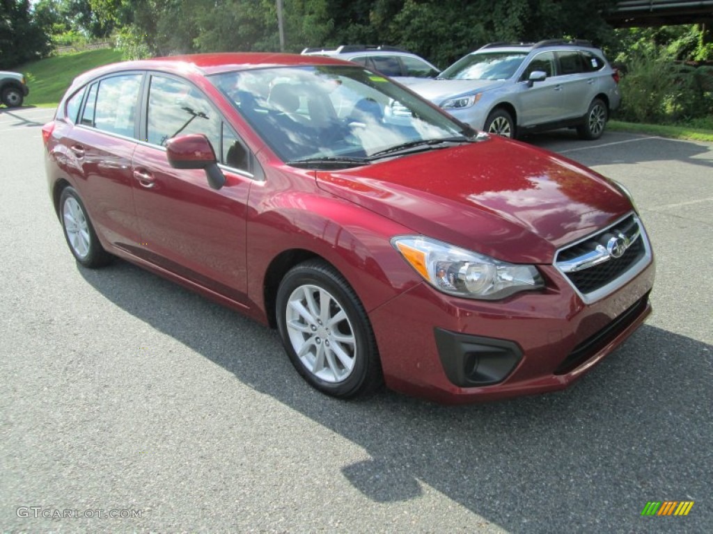 Venetian Red Pearl 2014 Subaru Impreza 2.0i Premium 5 Door Exterior Photo #106358111