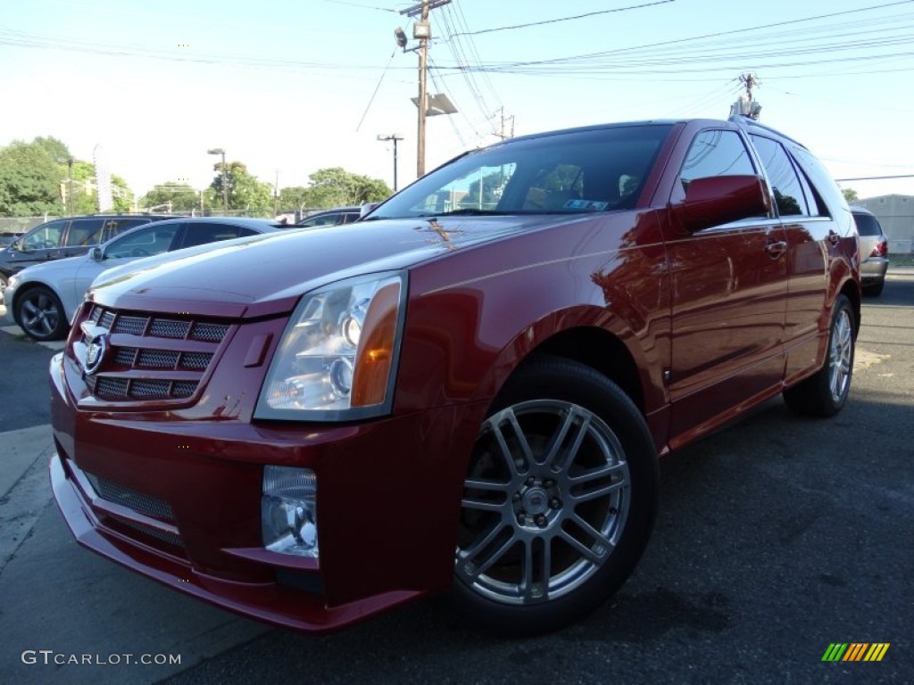 2008 SRX 4 V6 AWD - Crystal Red / Cashmere/Cocoa photo #1