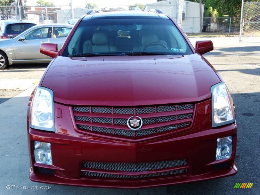 2008 SRX 4 V6 AWD - Crystal Red / Cashmere/Cocoa photo #2
