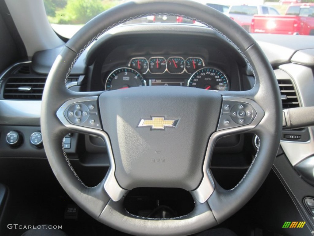 2016 Chevrolet Tahoe LTZ 4WD Jet Black Steering Wheel Photo #106365356