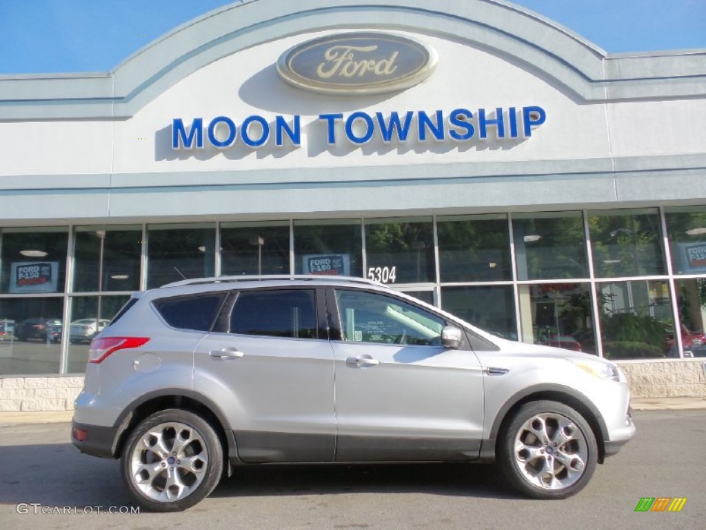 2013 Escape Titanium 2.0L EcoBoost 4WD - Ingot Silver Metallic / Charcoal Black photo #1