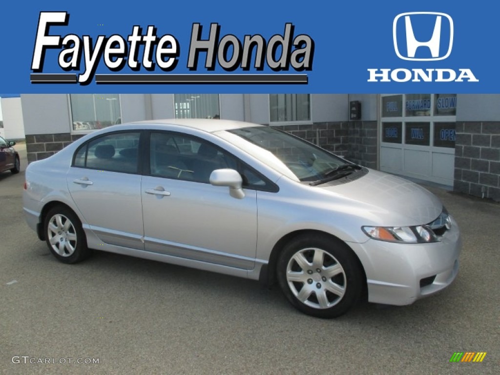 2010 Civic LX Sedan - Alabaster Silver Metallic / Gray photo #1