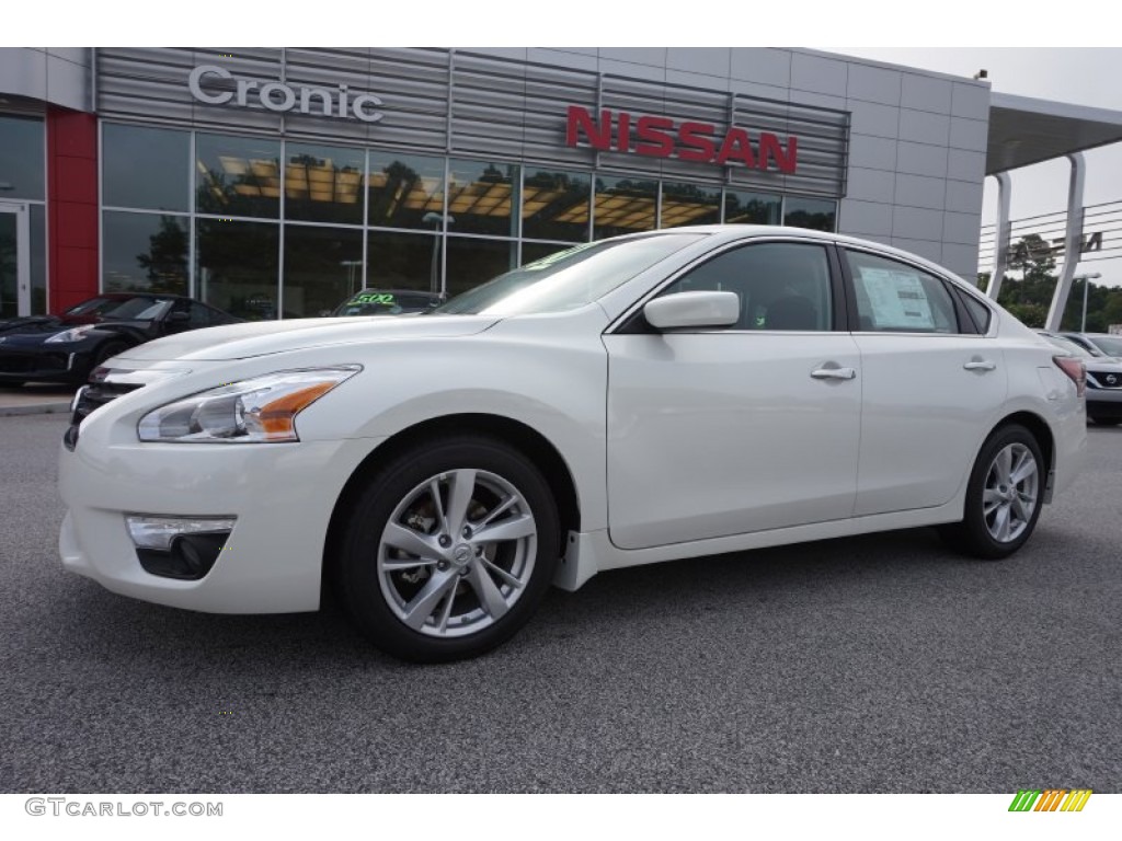 Pearl White Nissan Altima