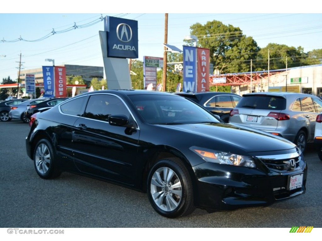 2011 Accord EX-L Coupe - Crystal Black Pearl / Black photo #1
