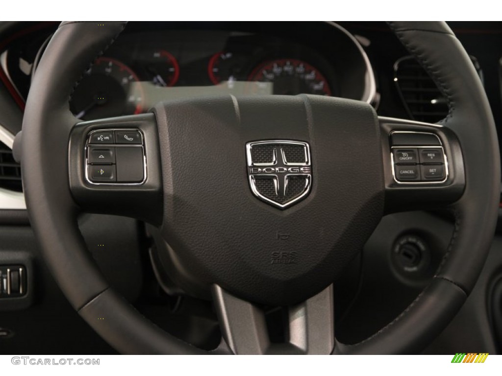 2015 Dart SXT - Pitch Black / Black/Light Tungsten Accent Stitching photo #6