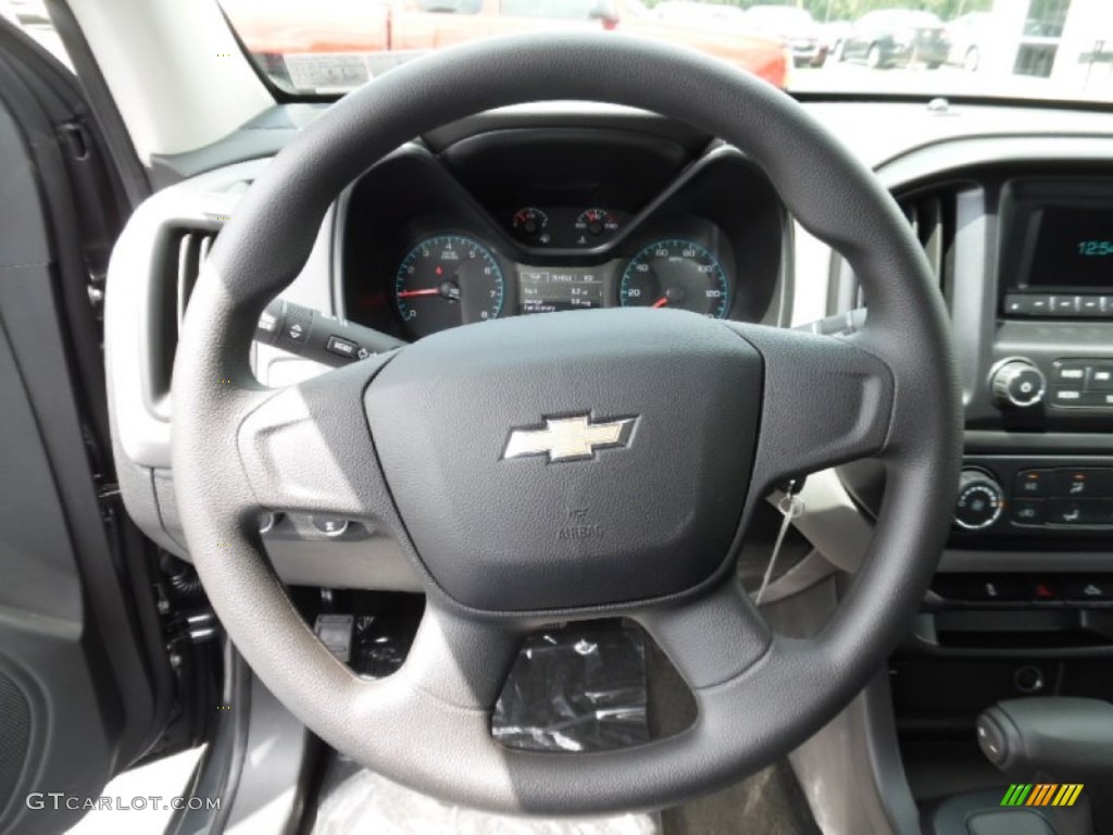 2016 Chevrolet Colorado WT Extended Cab 4x4 Jet Black/Dark Ash Steering Wheel Photo #106375987