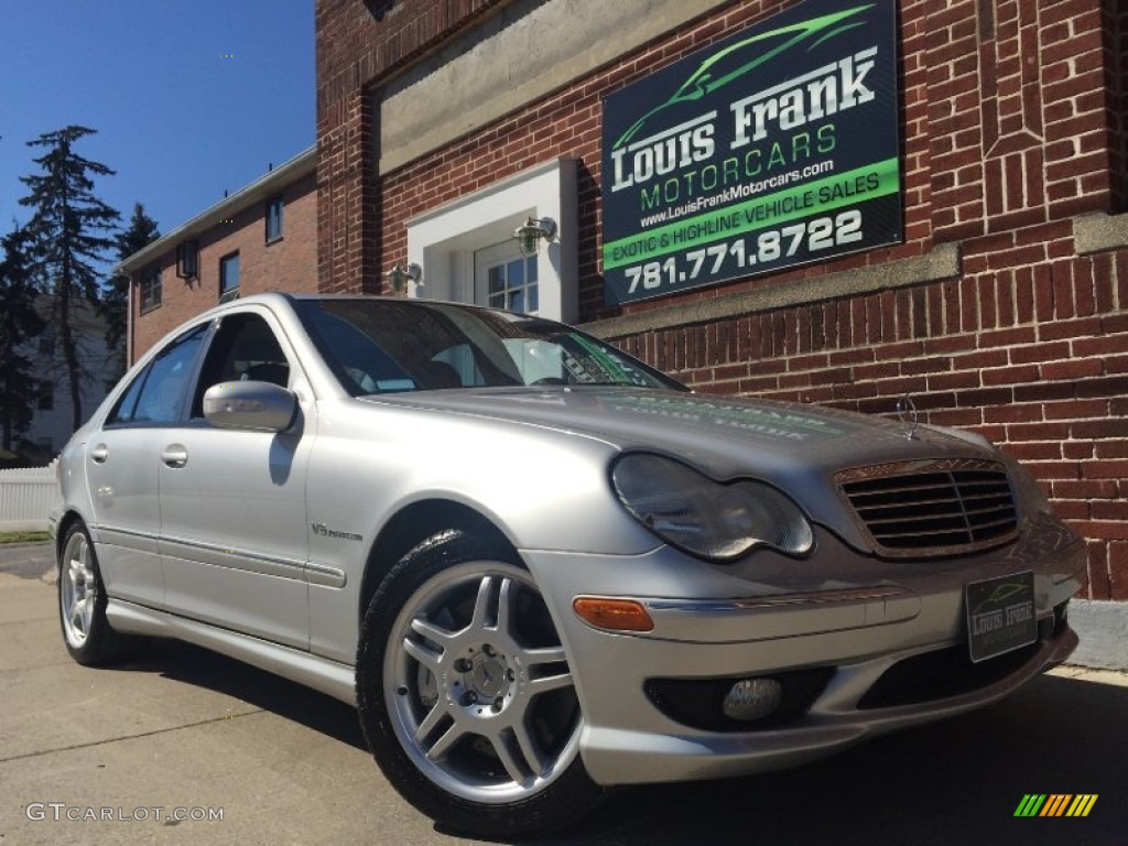 2003 C 32 AMG Sedan - Brilliant Silver Metallic / Charcoal photo #82