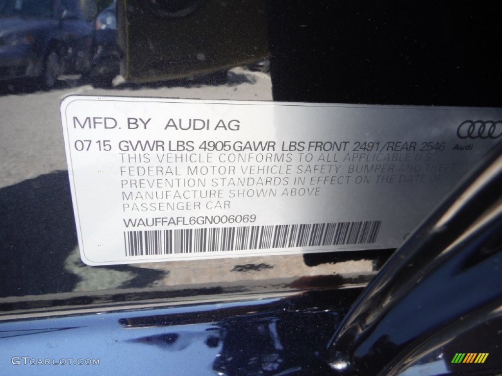 2016 A4 2.0T Premium quattro - Moonlight Blue Metallic / Chestnut Brown photo #40