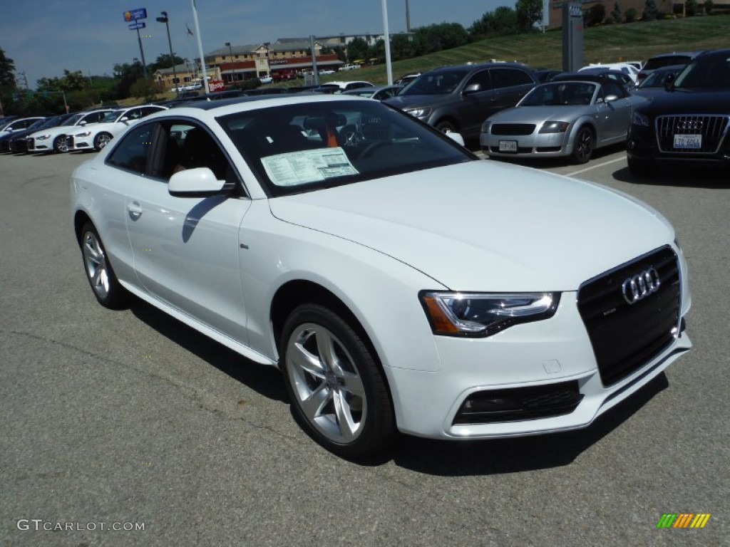 Glacier White Metallic 2016 Audi A5 Premium Plus quattro Coupe Exterior Photo #106379405
