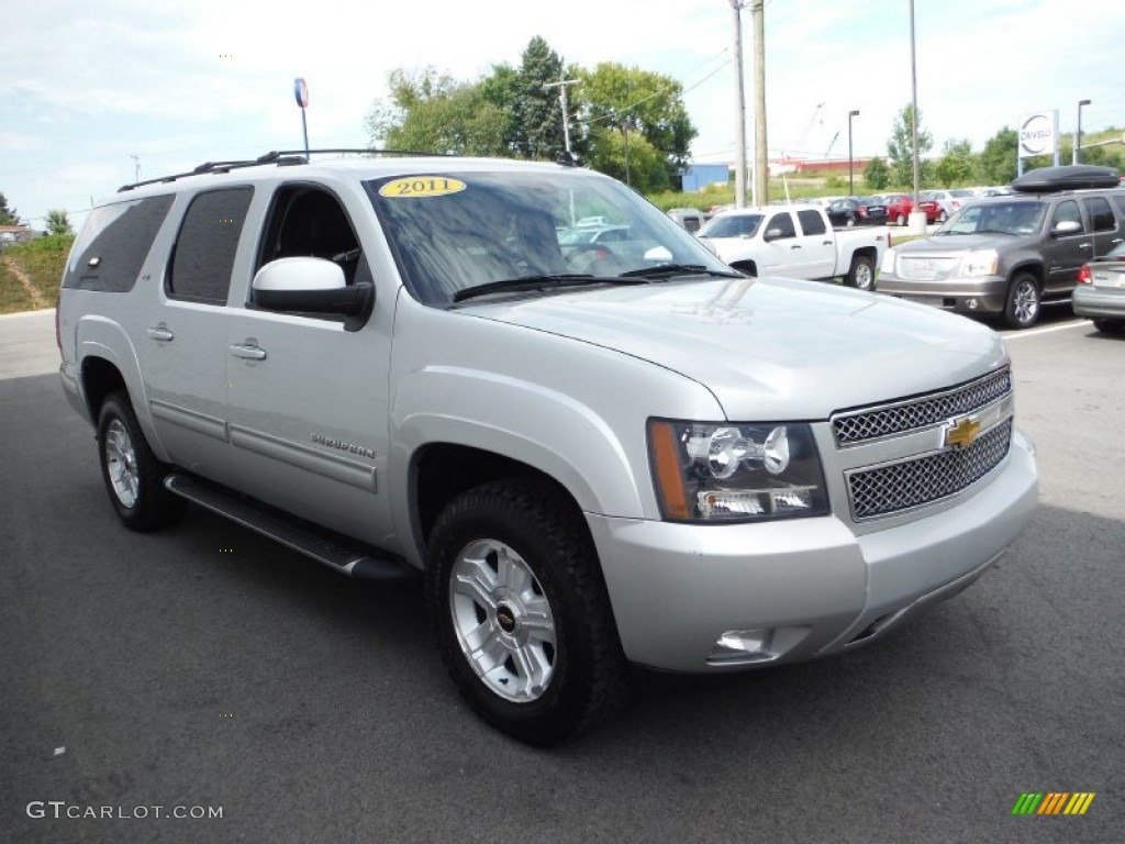 2011 Suburban LT 4x4 - Sheer Silver Metallic / Ebony photo #7