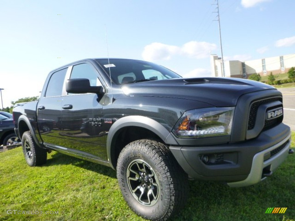 Black 2015 Ram 1500 Rebel Crew Cab 4x4 Exterior Photo #106383800