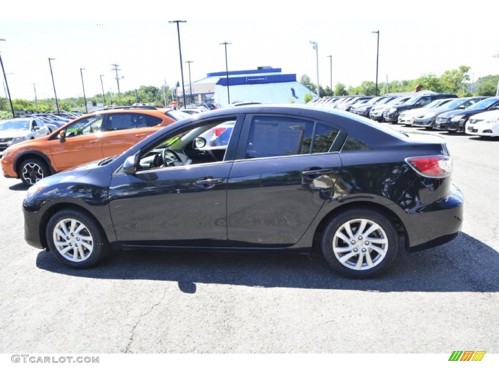 2012 MAZDA3 i Touring 4 Door - Black Mica / Black photo #12