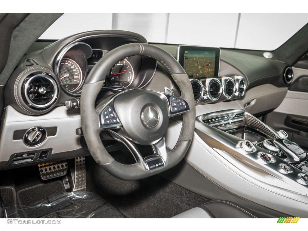 2016 Mercedes-Benz AMG GT S Coupe Silver Pearl/Black Dashboard Photo #106389380